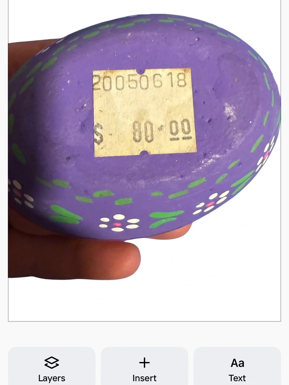 Hand-Painted Purple Mexican Ceramic Doll - Playa del Carmen